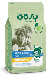 מזון יבש OASY לכלב גור גזע בינוני/גדול עוף 12 ק"ג LIFESTAGE